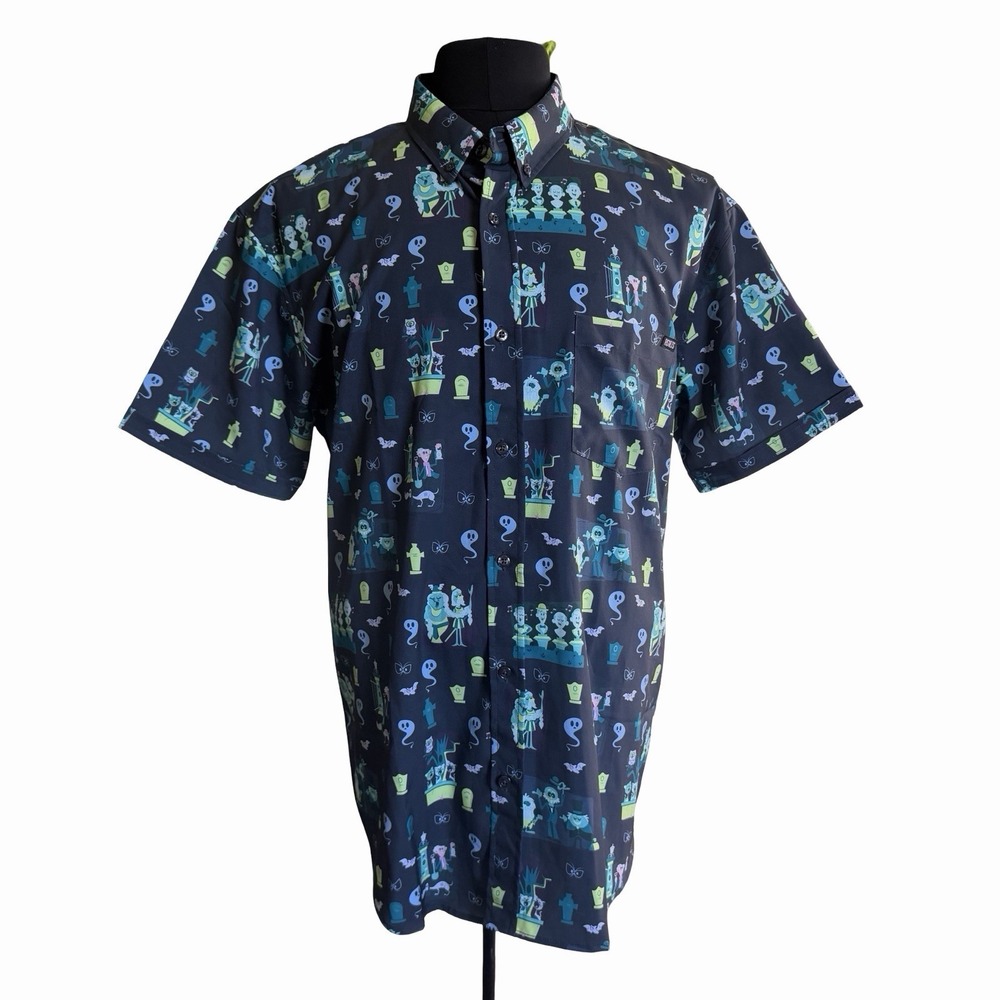 RSVLTS Disney Haunted Mansion B/U Shirt Grim Grinning Graveyard Halloween Sz XL